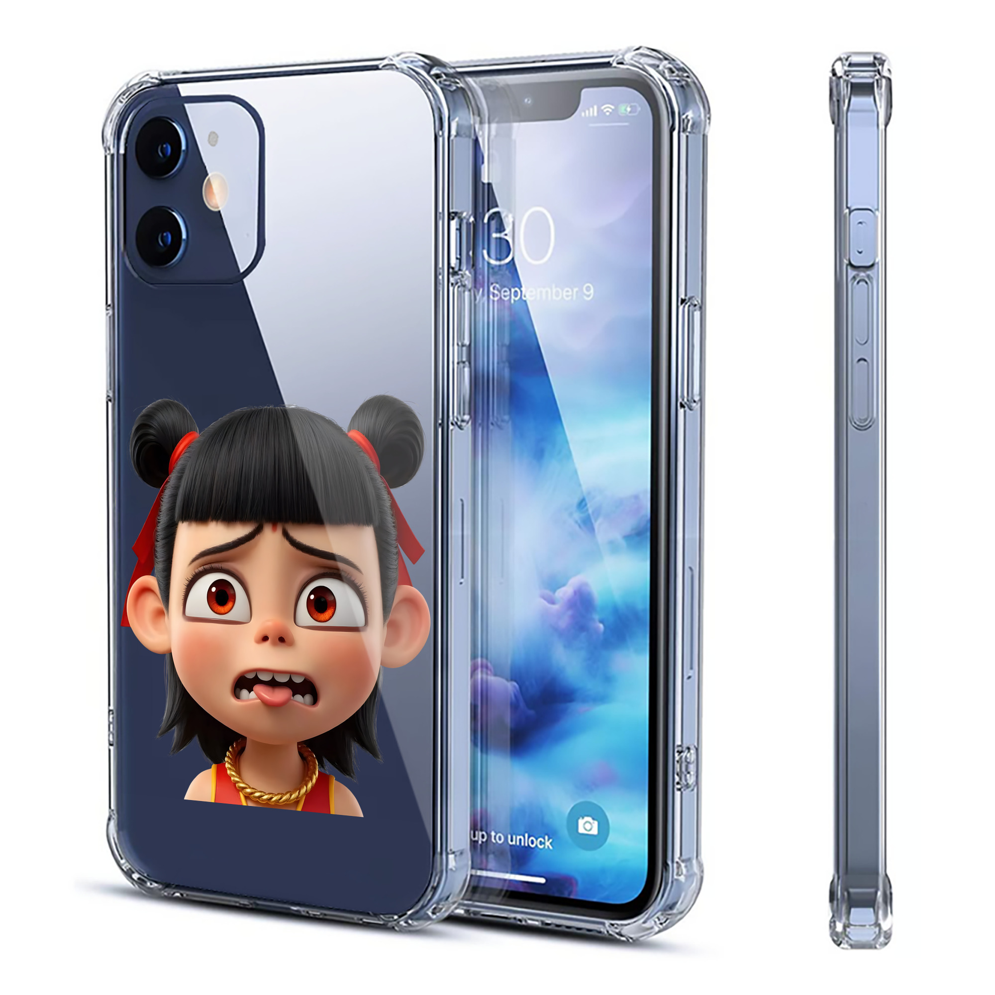 （画像用） Ne Zha 2 ナタ 魔童の大暴れ 【iPhone 12シリーズ対応】透明スマホケース（クリアソフトケース）